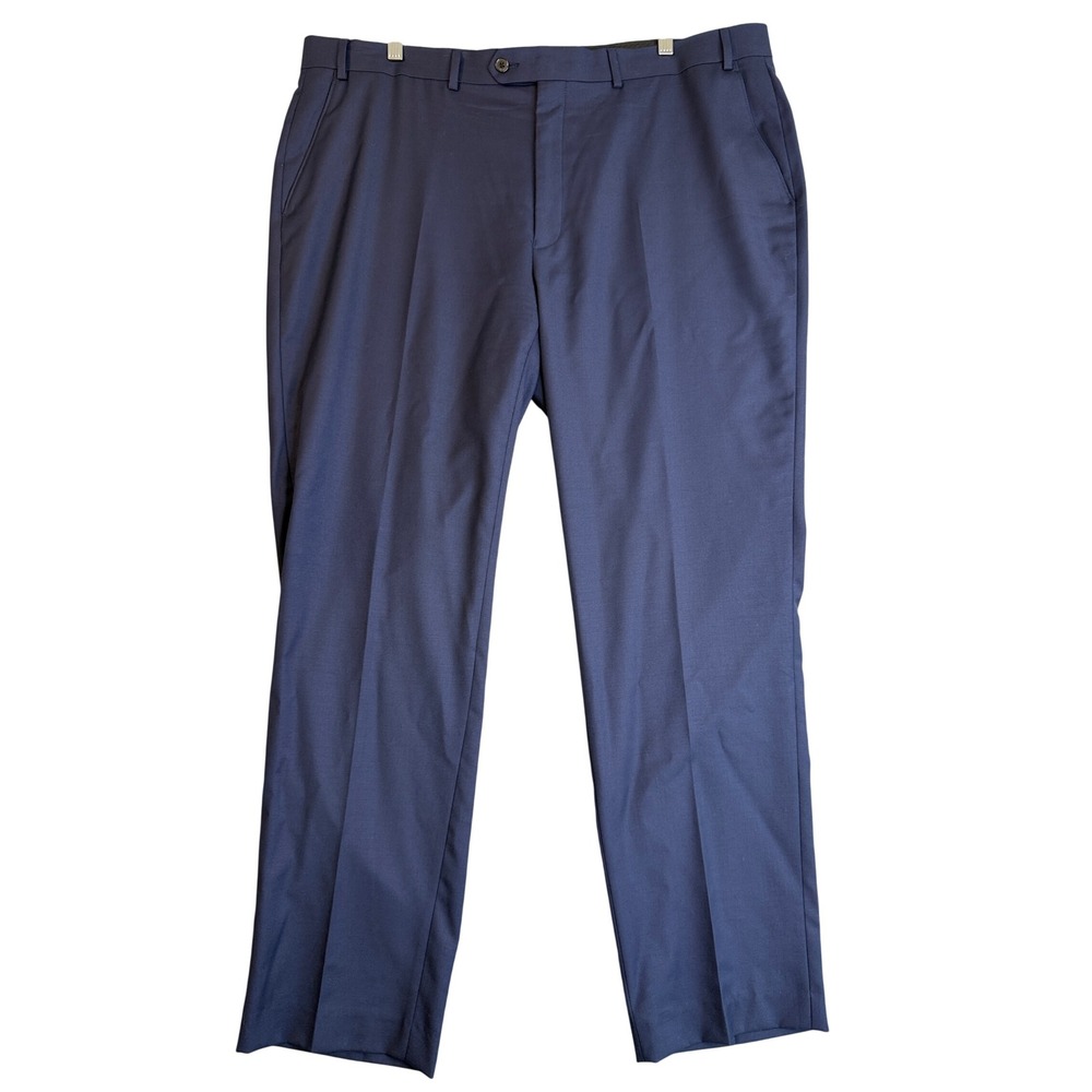 Lauren Ralph Lauren Dress Pants Mens 42x32 Blue Wool Blend Natural Stretch EUC